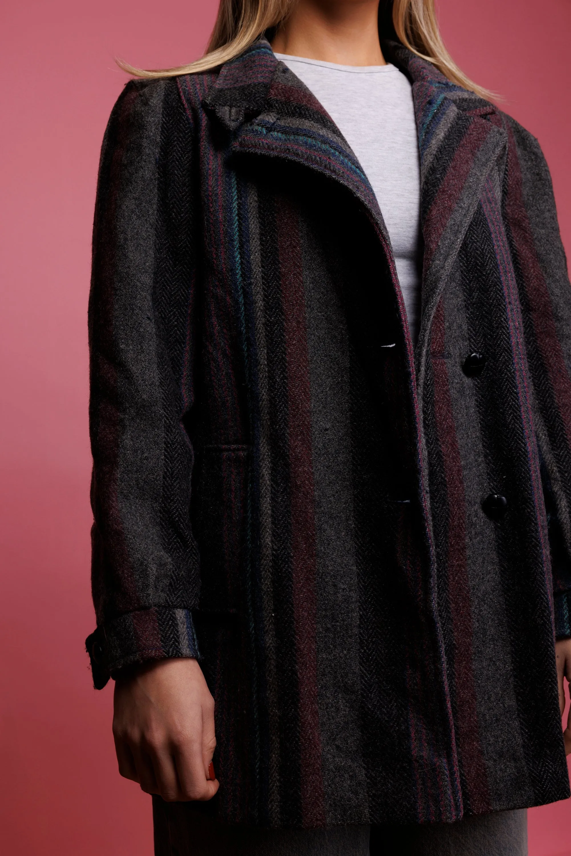 70's Wool Coat M