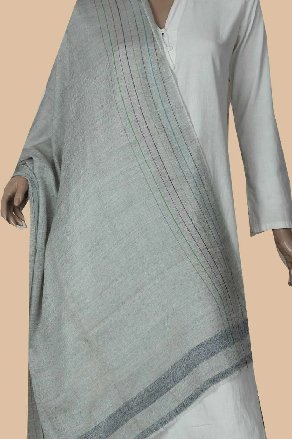 Baby Grey Kashmir Woolen Stole
