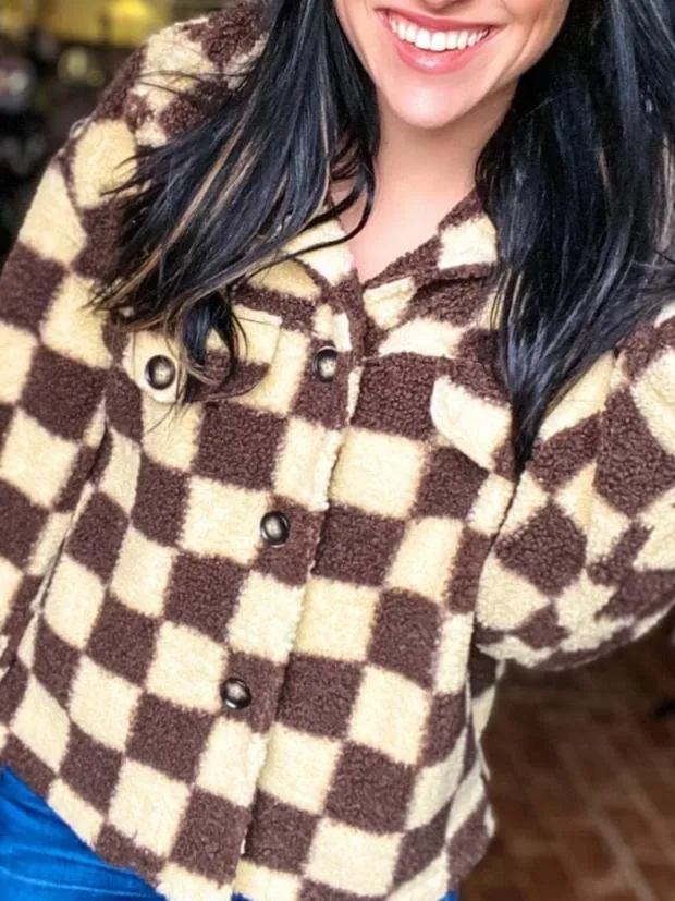 Checkmate Jacket- Chocolate