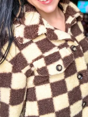 Checkmate Jacket- Chocolate