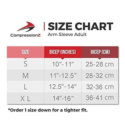 CompressionZ Arm Sleeve (Pair) - Sports Compression Sleeves for Baseball, Basketball, Football, Cycling, Golf - Elbow Brace for Arthritis, Lymphedema - UV Protection for Men/Women (Pink, Large)