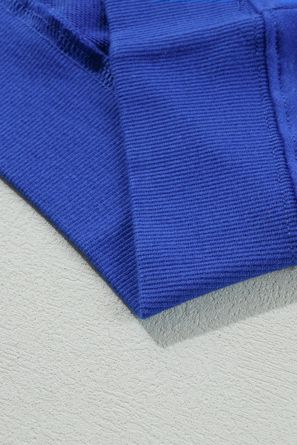 Dark Blue Game Day Crew Neck Graphic Pullover Sweatshirt