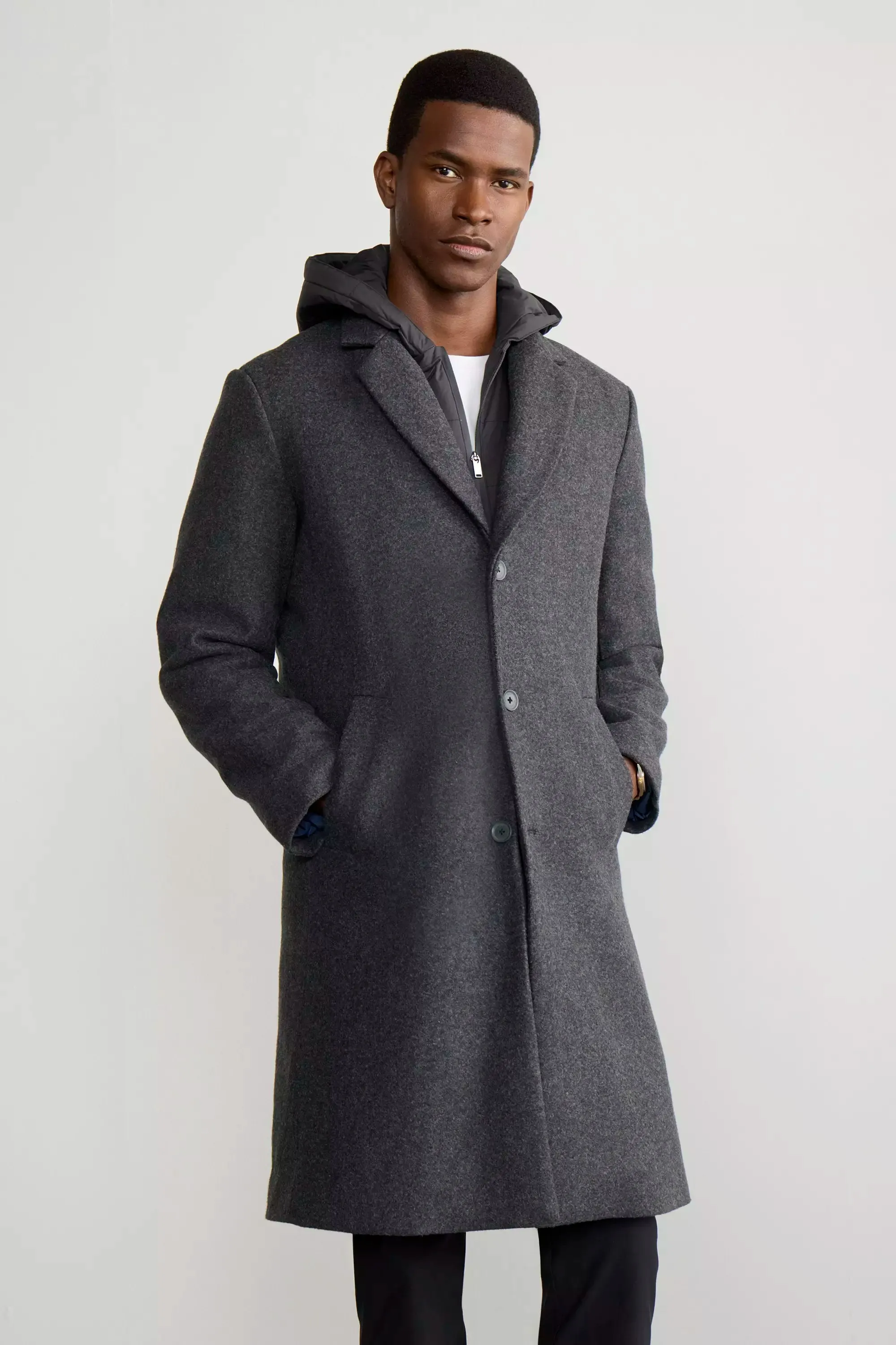 Deal Maker Overcoat with Removable Hooded Fooler
