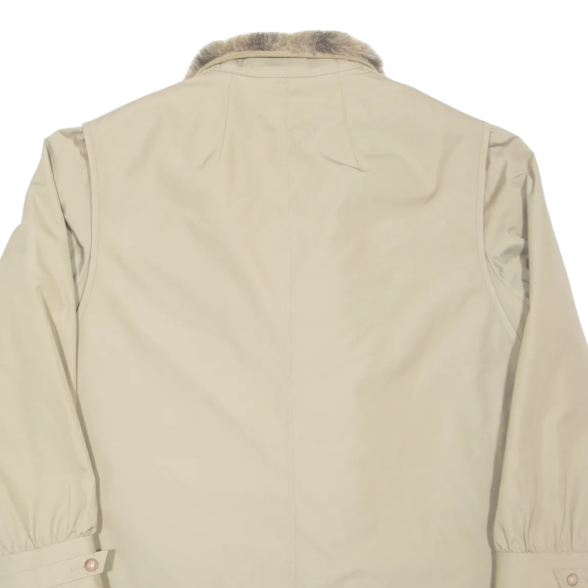 DEL MOD Faux Fur Womens Overcoat Coat Beige XL