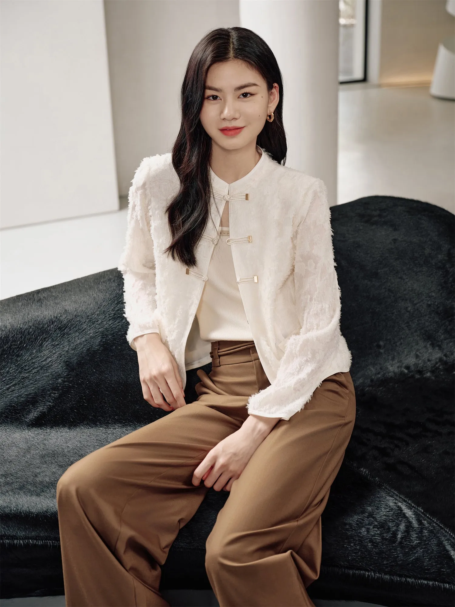 EP YAYING Chinese Style Small Stand-Collar Jacket