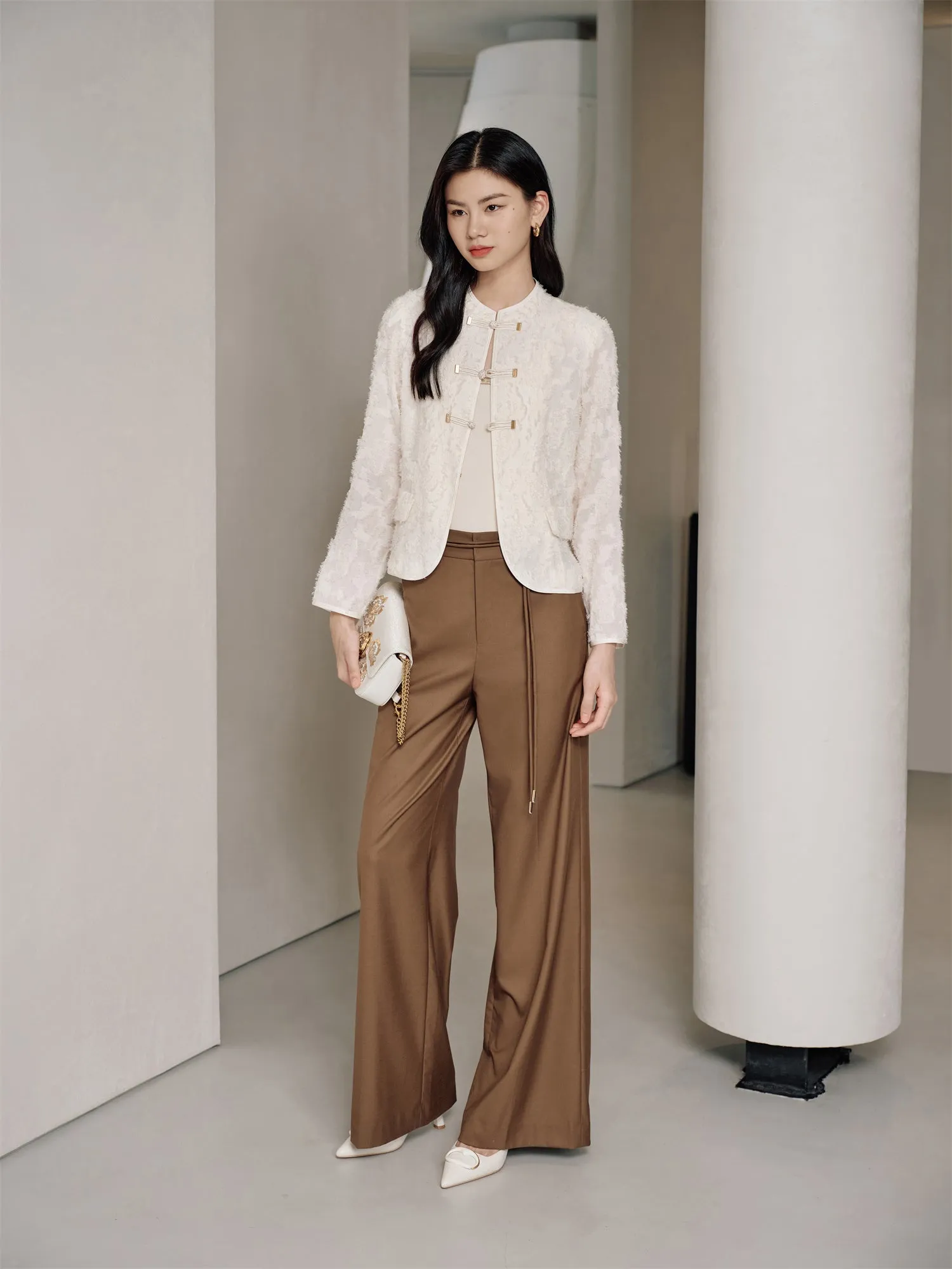 EP YAYING Chinese Style Small Stand-Collar Jacket