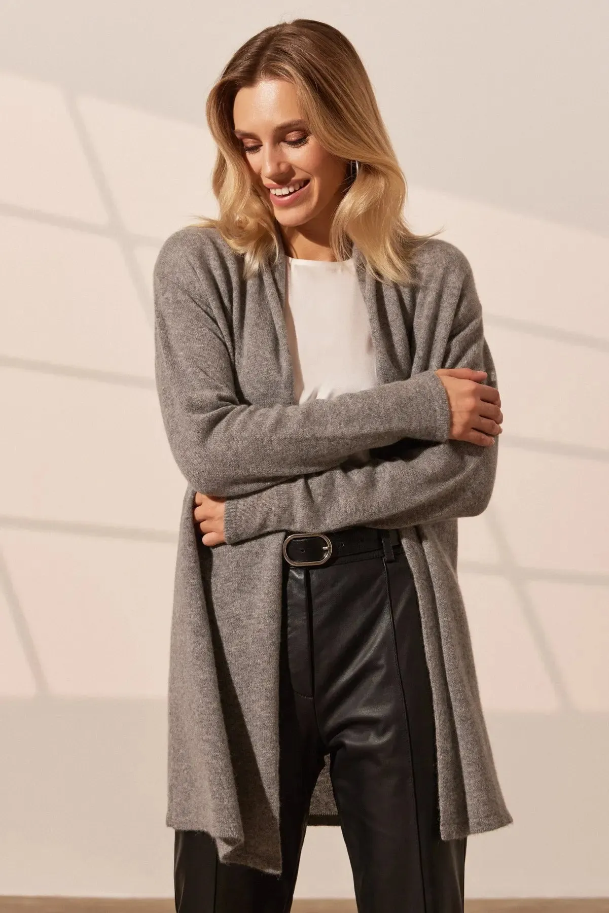 Gray Melange Pure Cashmere Kempten Women's Cardigan