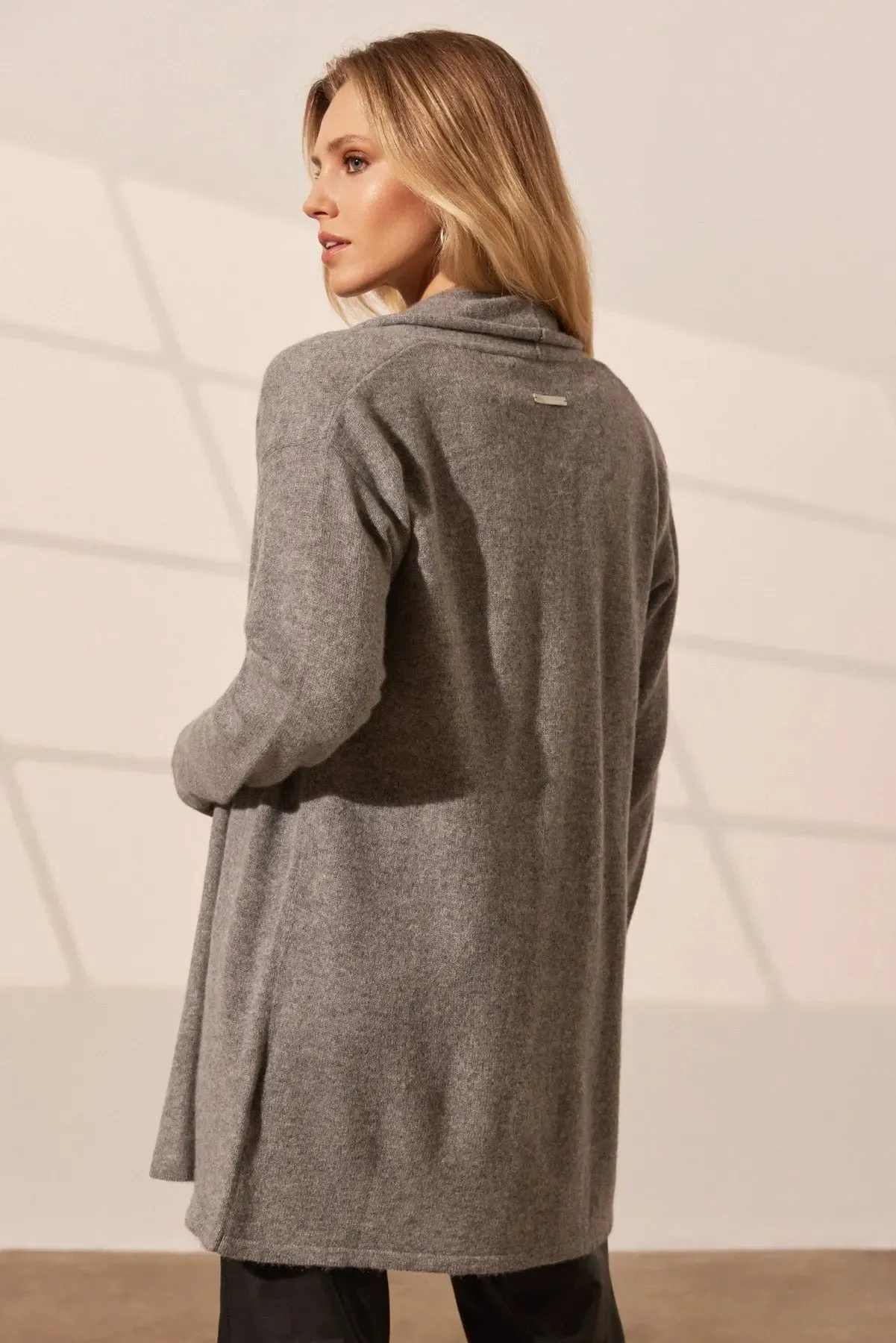 Gray Melange Pure Cashmere Kempten Women's Cardigan