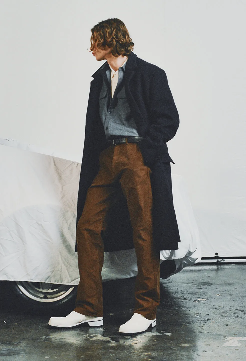 High Rise Straight Moleskin Pant / Cedar