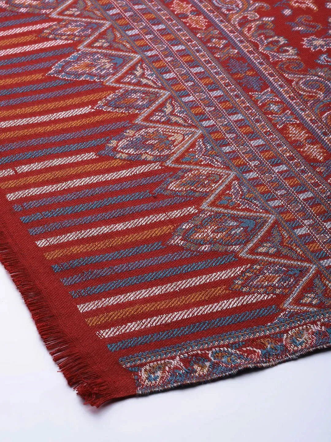 Maroon Kashmiri Kaani Woven Shawl