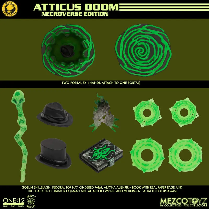 MEZCO One:12 Collective Rumble Society - Atticus Doom: Necroverse Edition Action Figure (Mezco Exclusive)