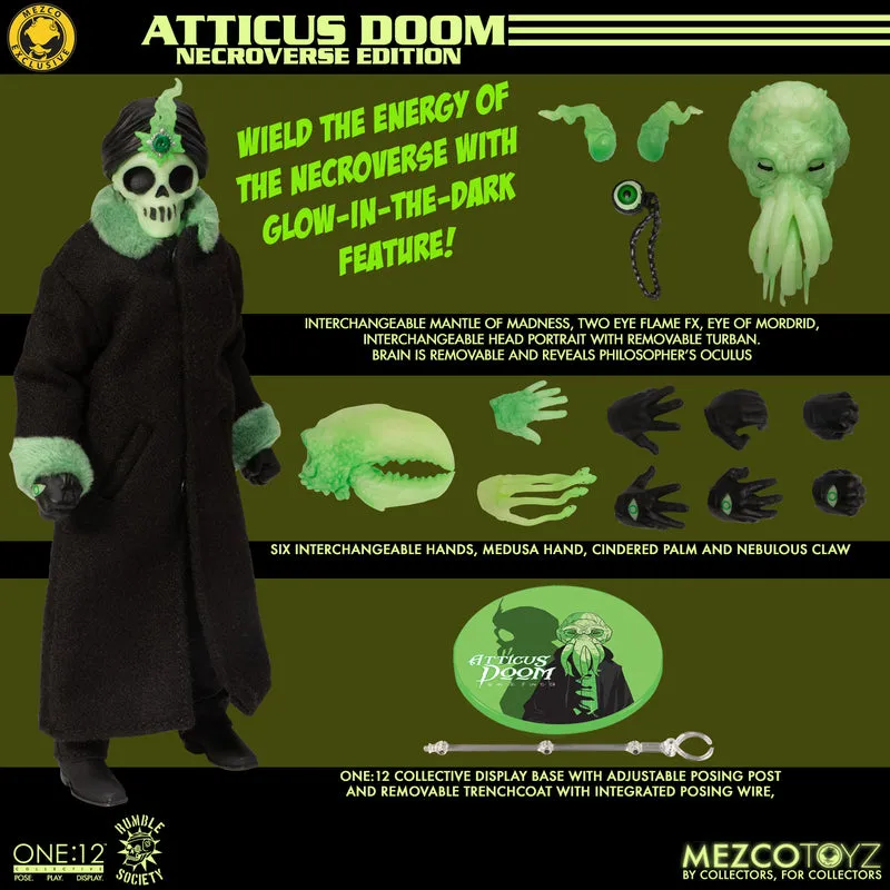 MEZCO One:12 Collective Rumble Society - Atticus Doom: Necroverse Edition Action Figure (Mezco Exclusive)