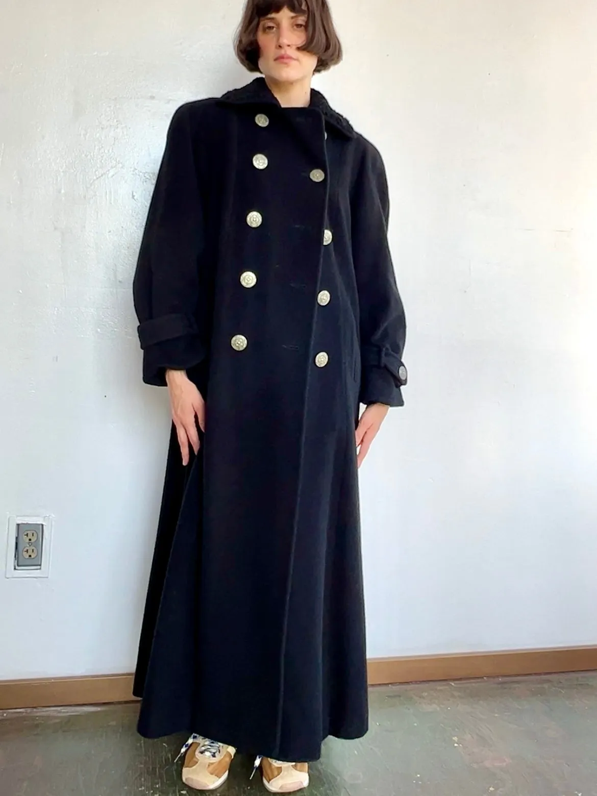 Nina Ricci Black Winter Maxi Coat (L)