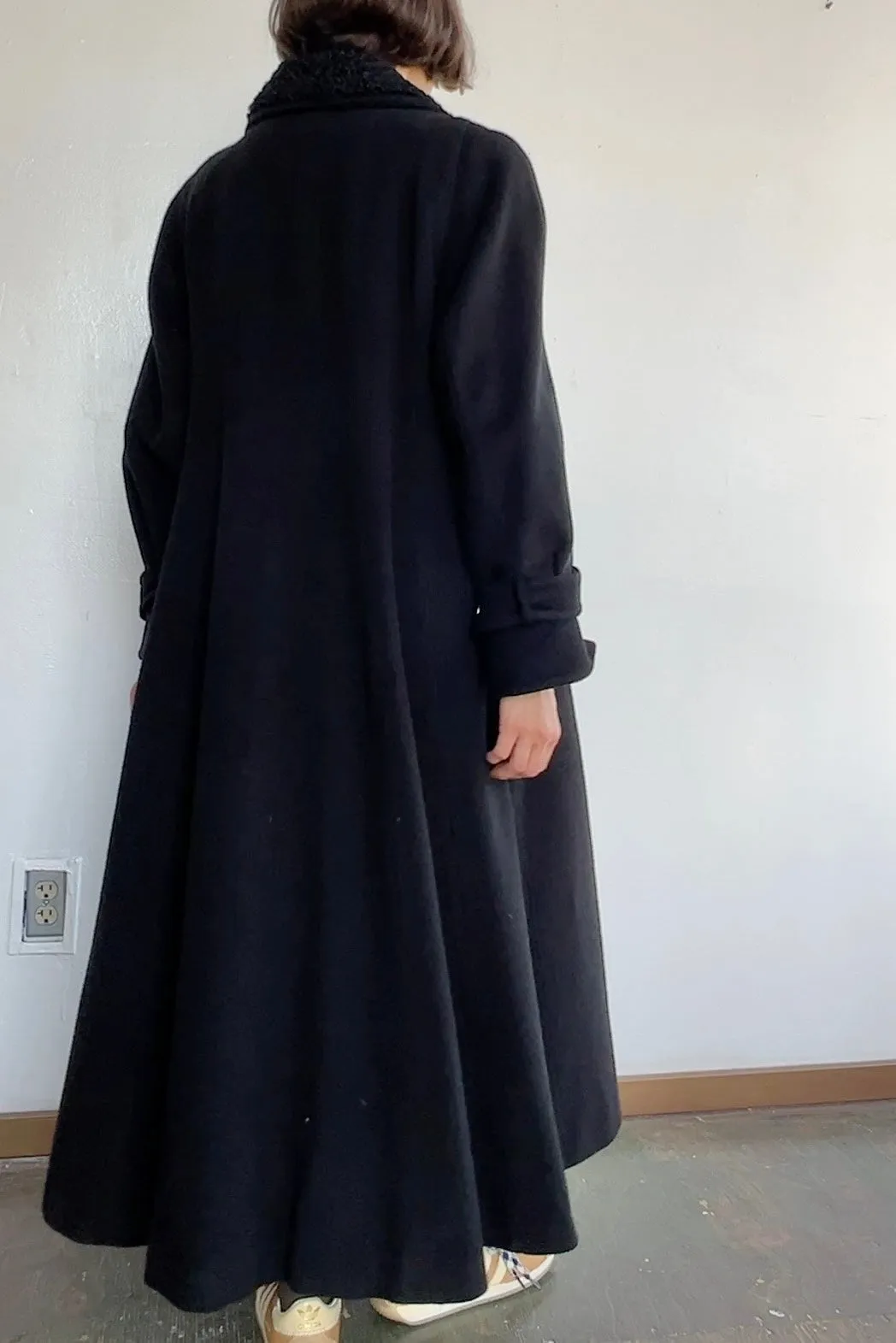 Nina Ricci Black Winter Maxi Coat (L)
