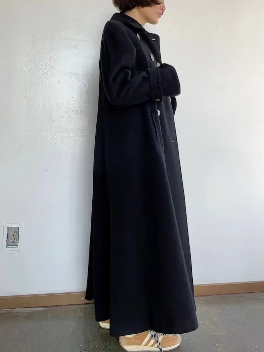 Nina Ricci Black Winter Maxi Coat (L)
