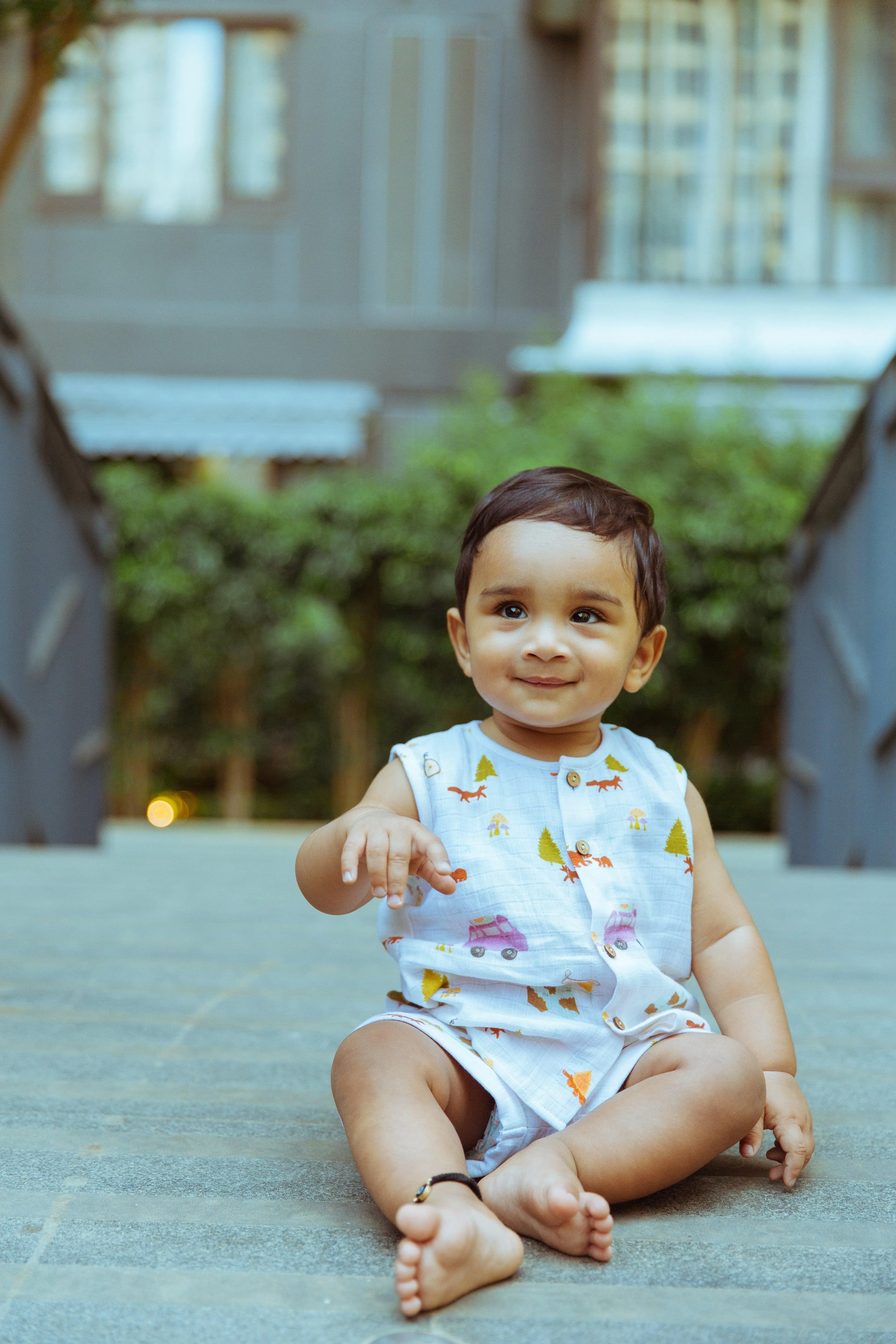 Organic Muslin Vest & Shorts Set | Just Lion Around