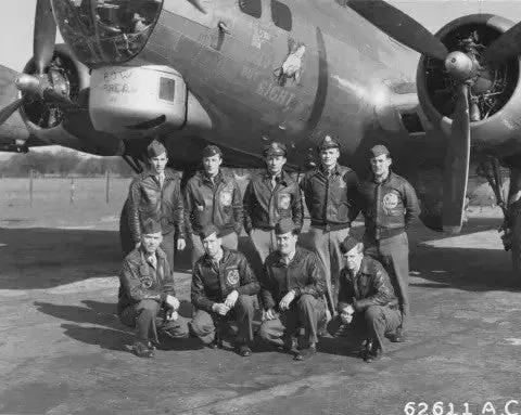 Original U.S. WWII Named US Army Officer’s Winter Service Crusher Cap by Luxenberg Of New York - Major Seller, 401st Bombardment Squadron, 91st Bomb Group, 8th Air Force