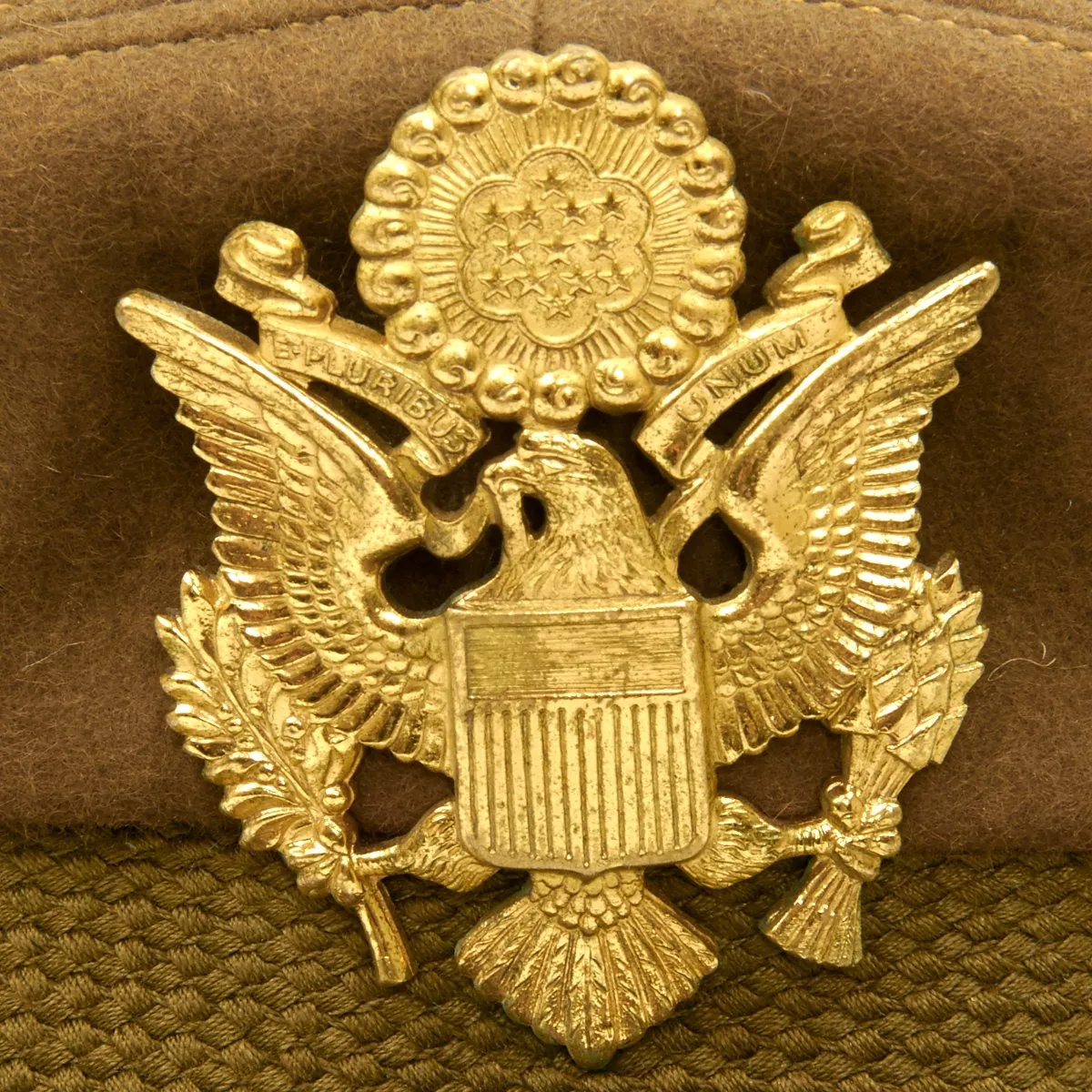 Original U.S. WWII USAAF Named Officer Crush Cap by Miltar - Genuine Fur Felt