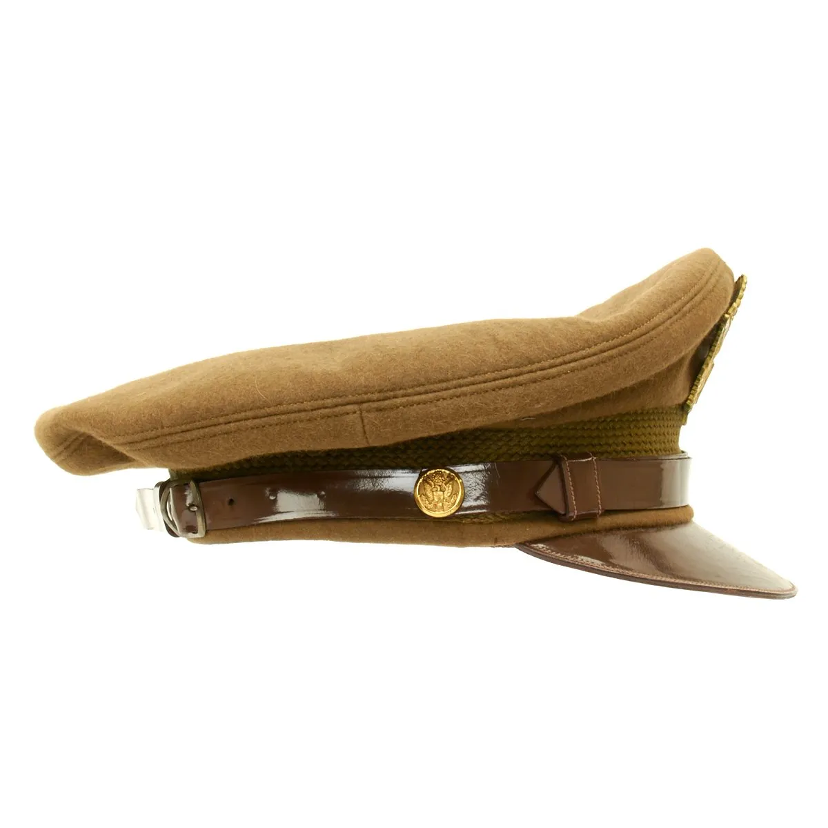 Original U.S. WWII USAAF Named Officer Crush Cap by Miltar - Genuine Fur Felt