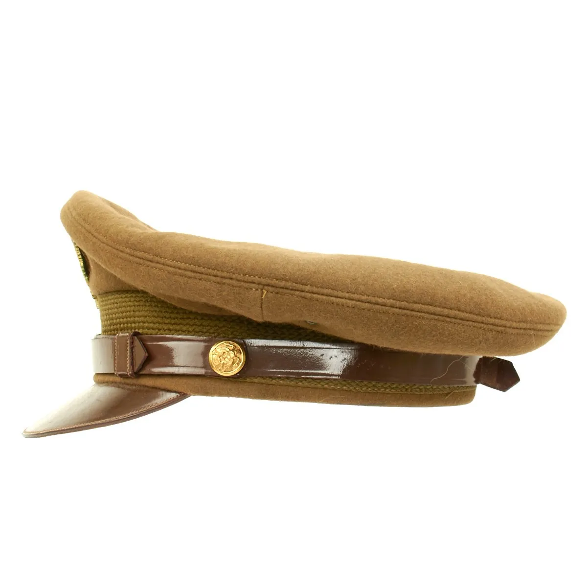 Original U.S. WWII USAAF Named Officer Crush Cap by Miltar - Genuine Fur Felt