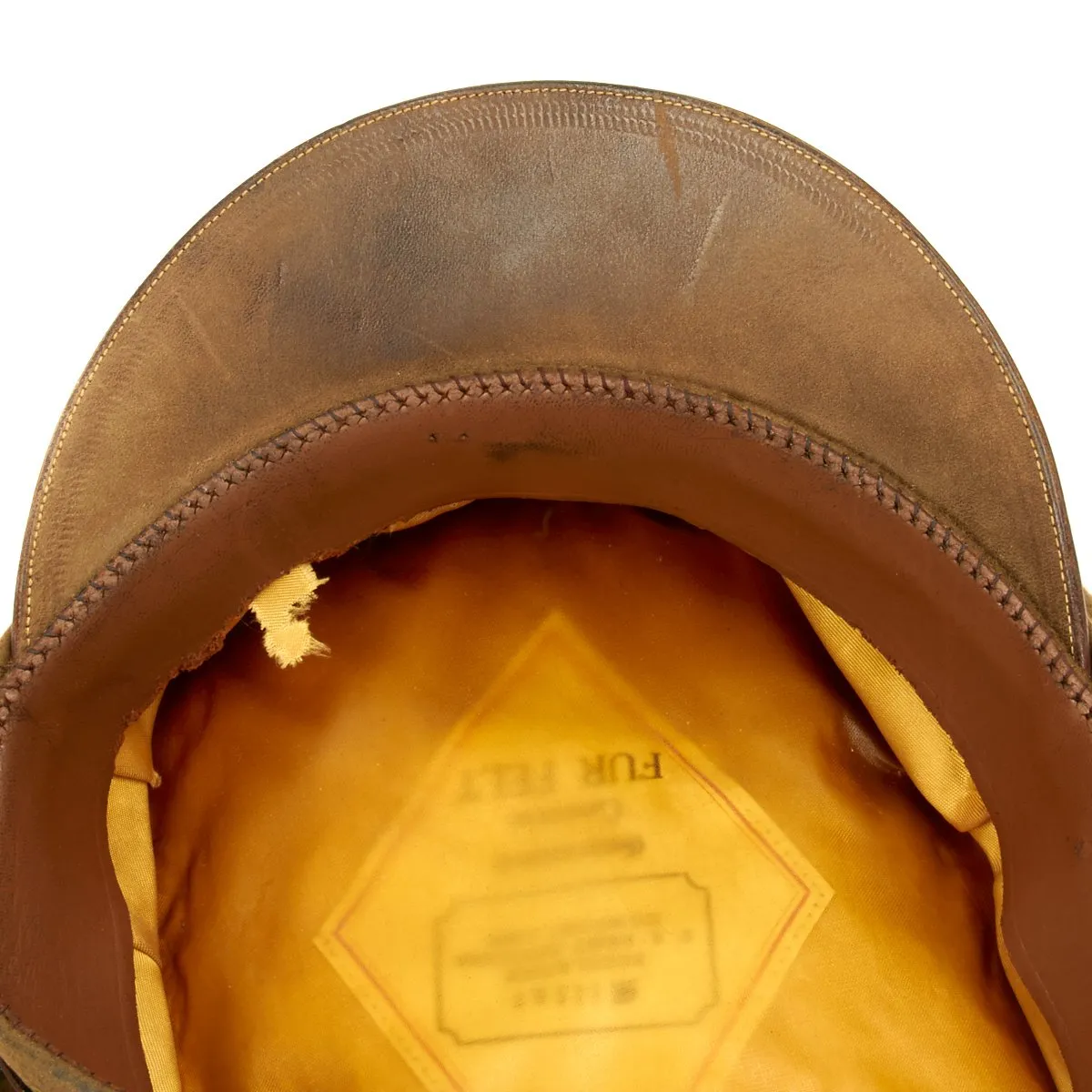 Original U.S. WWII USAAF Named Officer Crush Cap by Miltar - Genuine Fur Felt