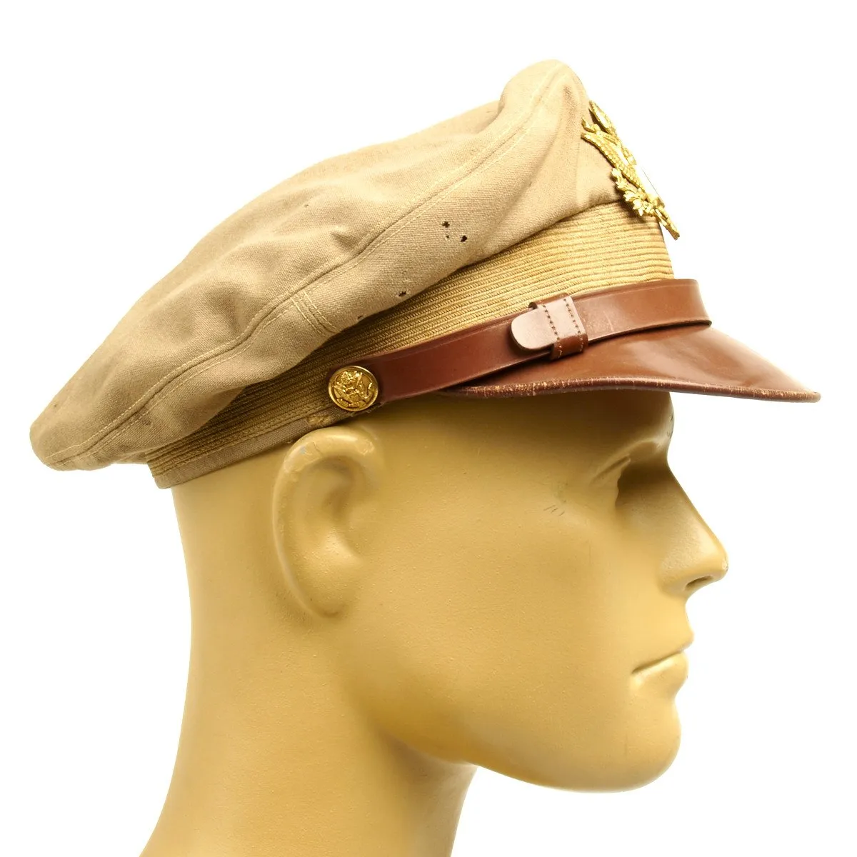 Original U.S. WWII USAAF Named Officer Crush Cap