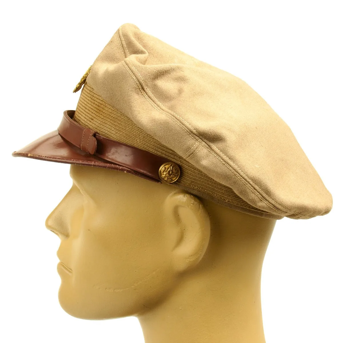 Original U.S. WWII USAAF Named Officer Crush Cap
