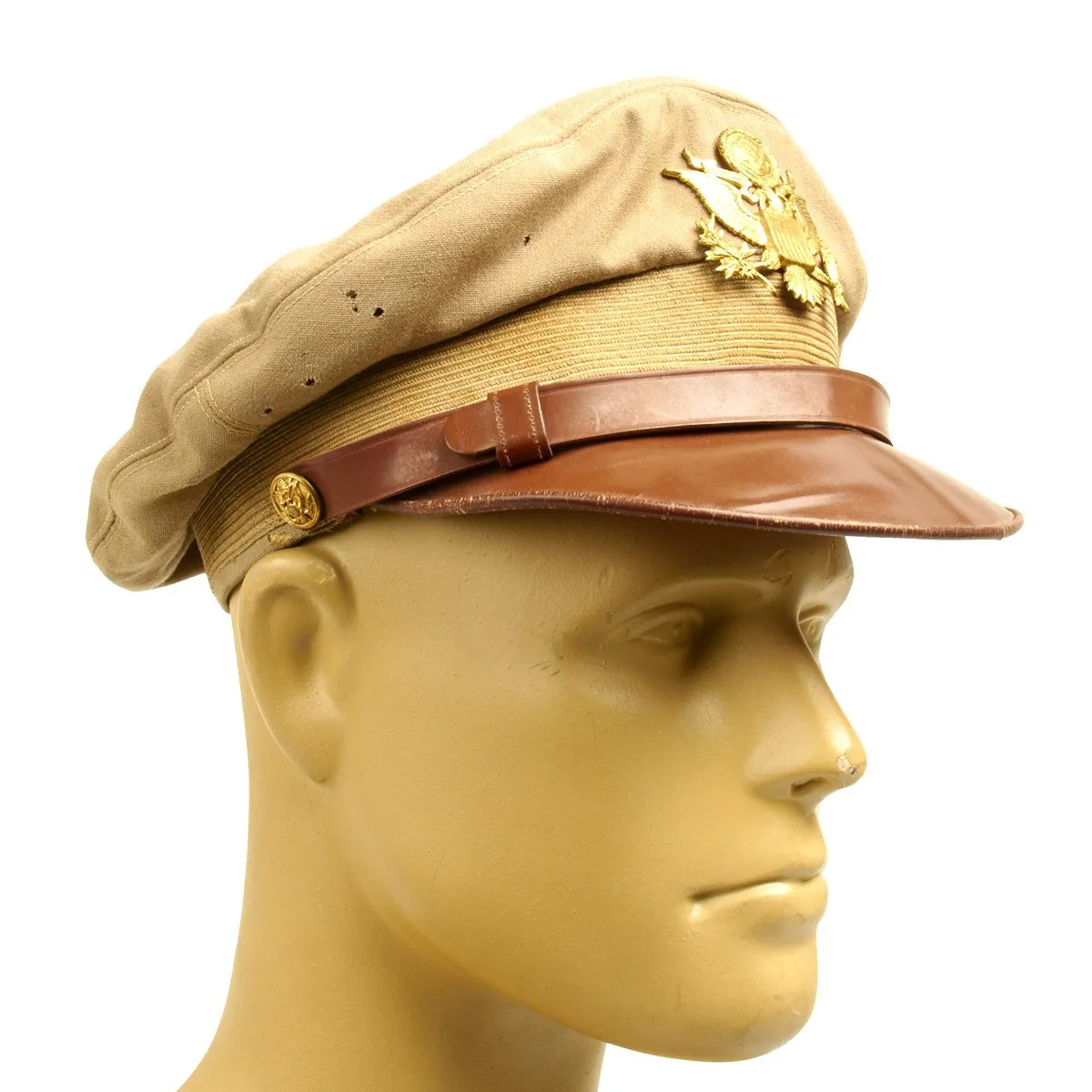 Original U.S. WWII USAAF Named Officer Crush Cap