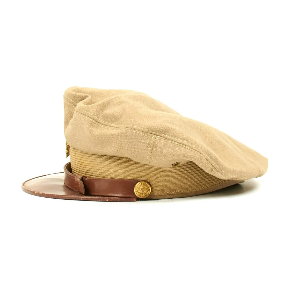 Original U.S. WWII USAAF Named Officer Crush Cap
