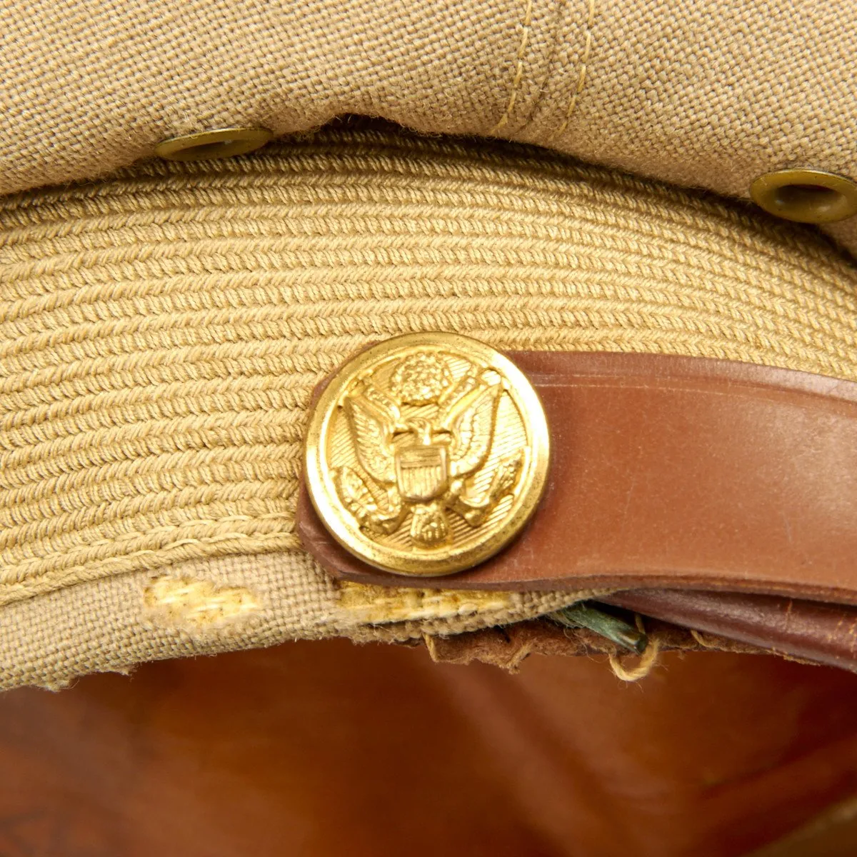 Original U.S. WWII USAAF Named Officer Crush Cap
