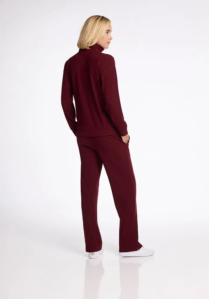 Quinn Ribbed 1/4 Zip • Final Sale Deals! - Cranberry Melange