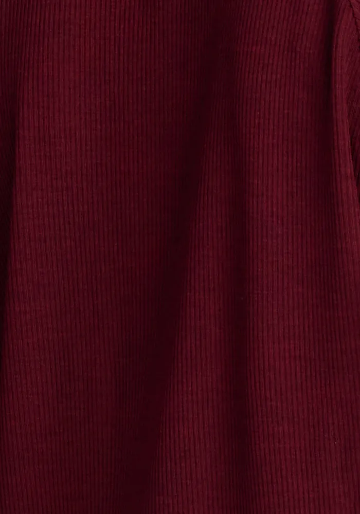 Quinn Ribbed 1/4 Zip • Final Sale Deals! - Cranberry Melange