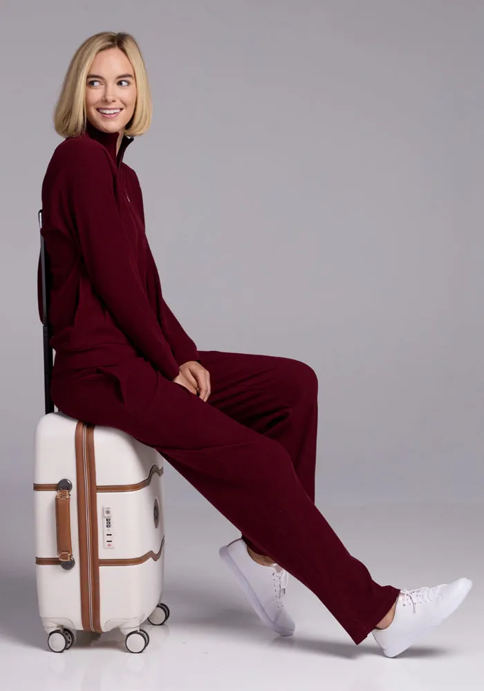 Quinn Ribbed 1/4 Zip • Final Sale Deals! - Cranberry Melange