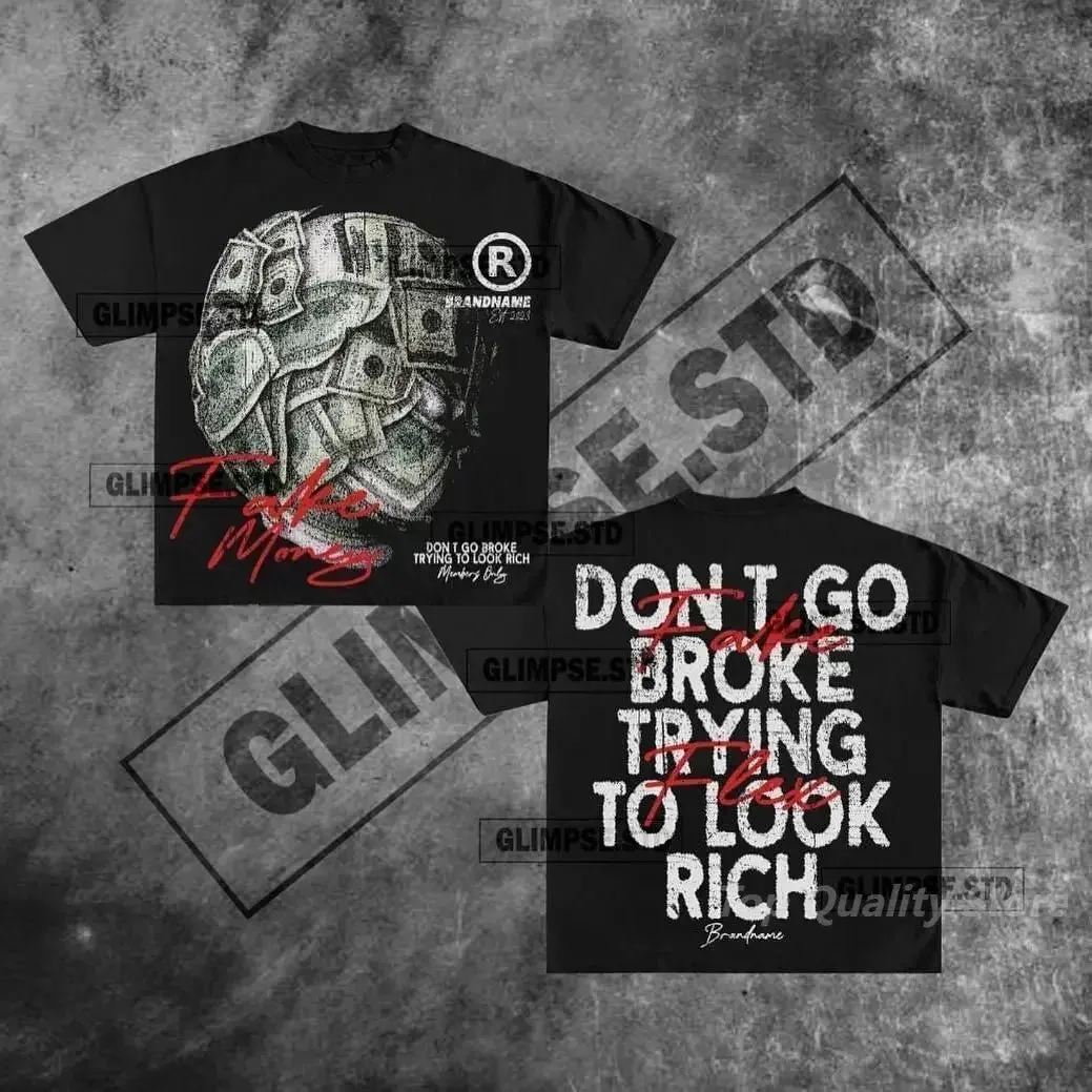 Riolio Retro Big Bulletproof Vest Graphic T Shirts Print Oversized Gothic Streetwear Harajuku Couples Graphic Y2k Tops Goth Men Clothes