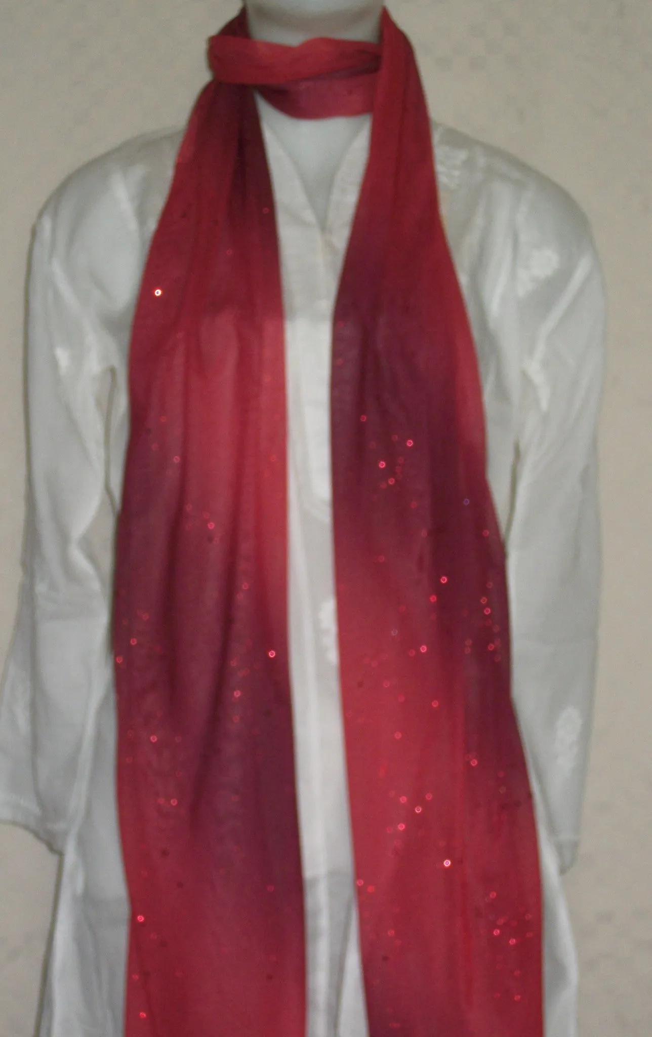 Scarf 2269 Maroon Jersey Dupatta Chunni Shawl Shieno