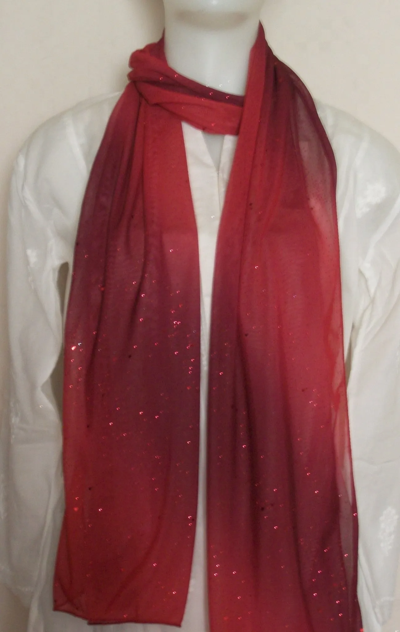 Scarf 2269 Maroon Jersey Dupatta Chunni Shawl Shieno