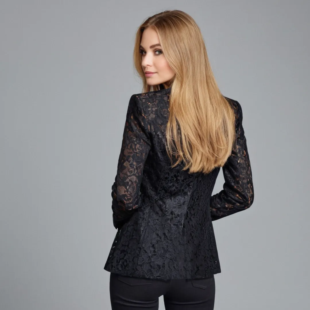 Scarlett – The Elegant Laced Bomber Jacket