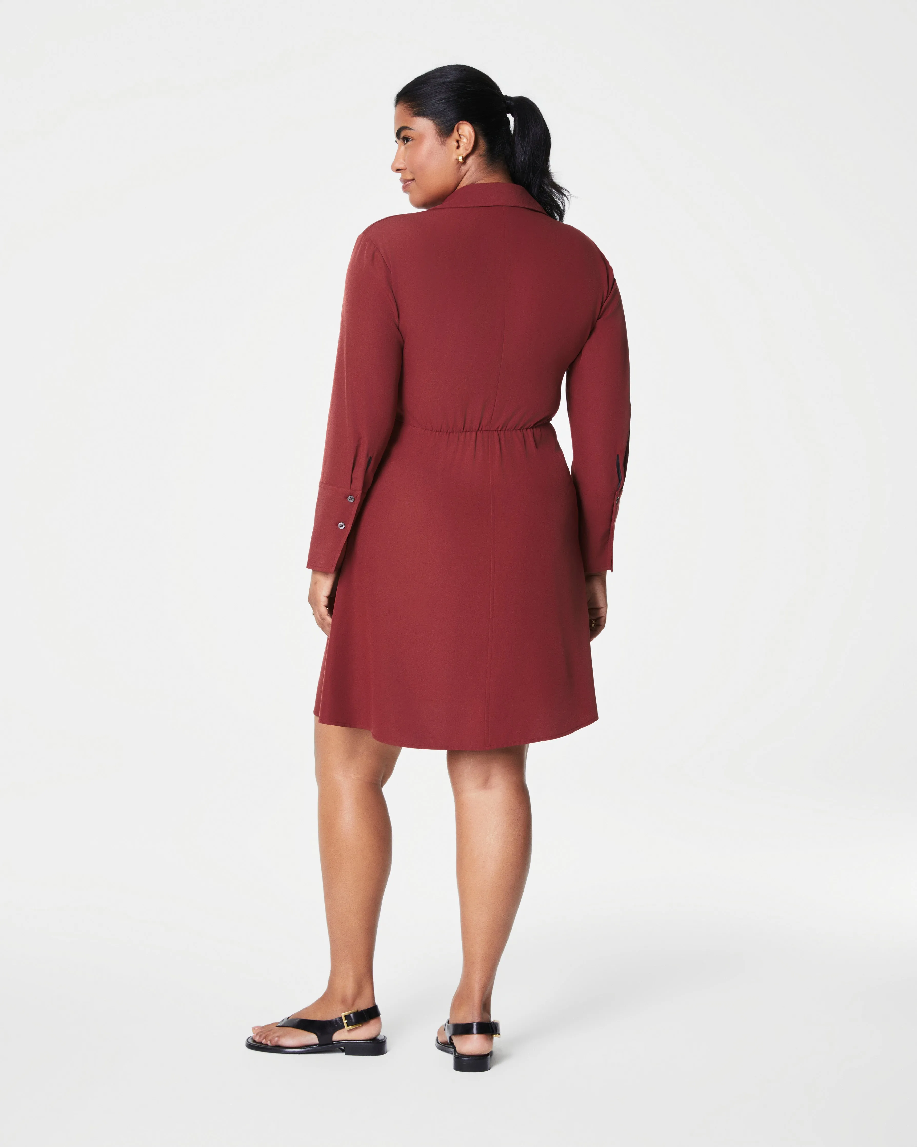 SPANX® Carefree Crepe Collared Shirt Dress