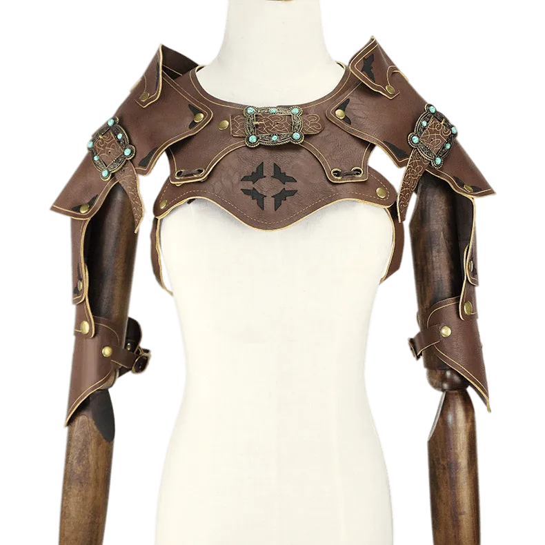 Steampunk Retro Clothes Medieval Costume Shawl Vintage Shoulder Armor Cosplay