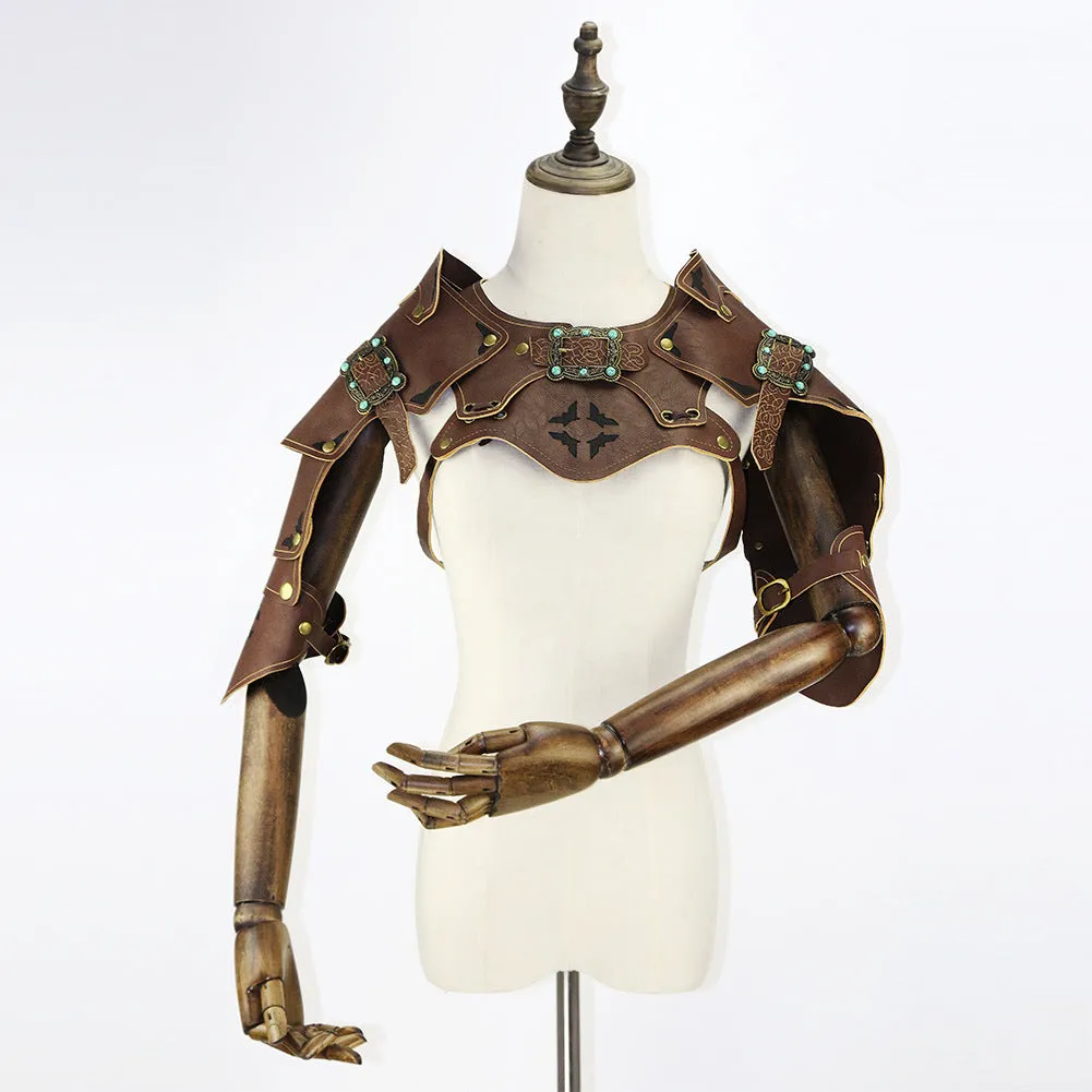 Steampunk Retro Clothes Medieval Costume Shawl Vintage Shoulder Armor Cosplay