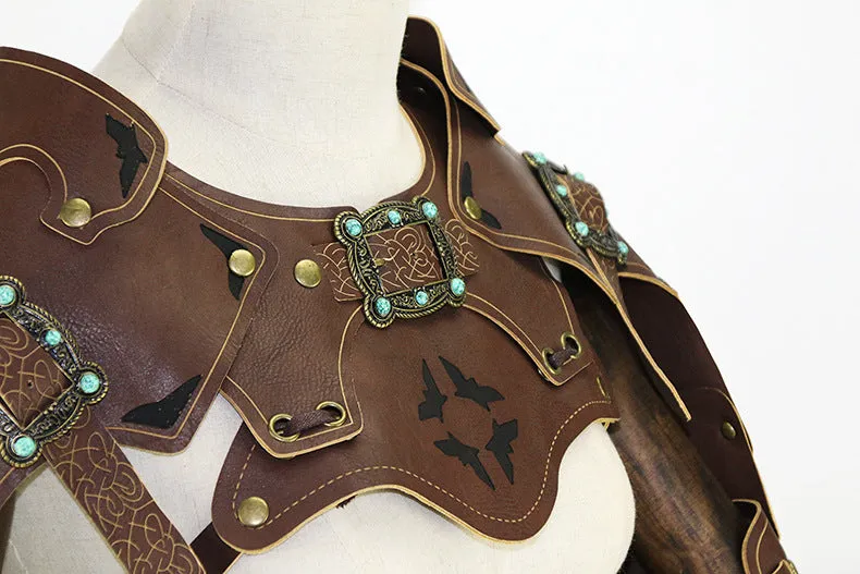 Steampunk Retro Clothes Medieval Costume Shawl Vintage Shoulder Armor Cosplay
