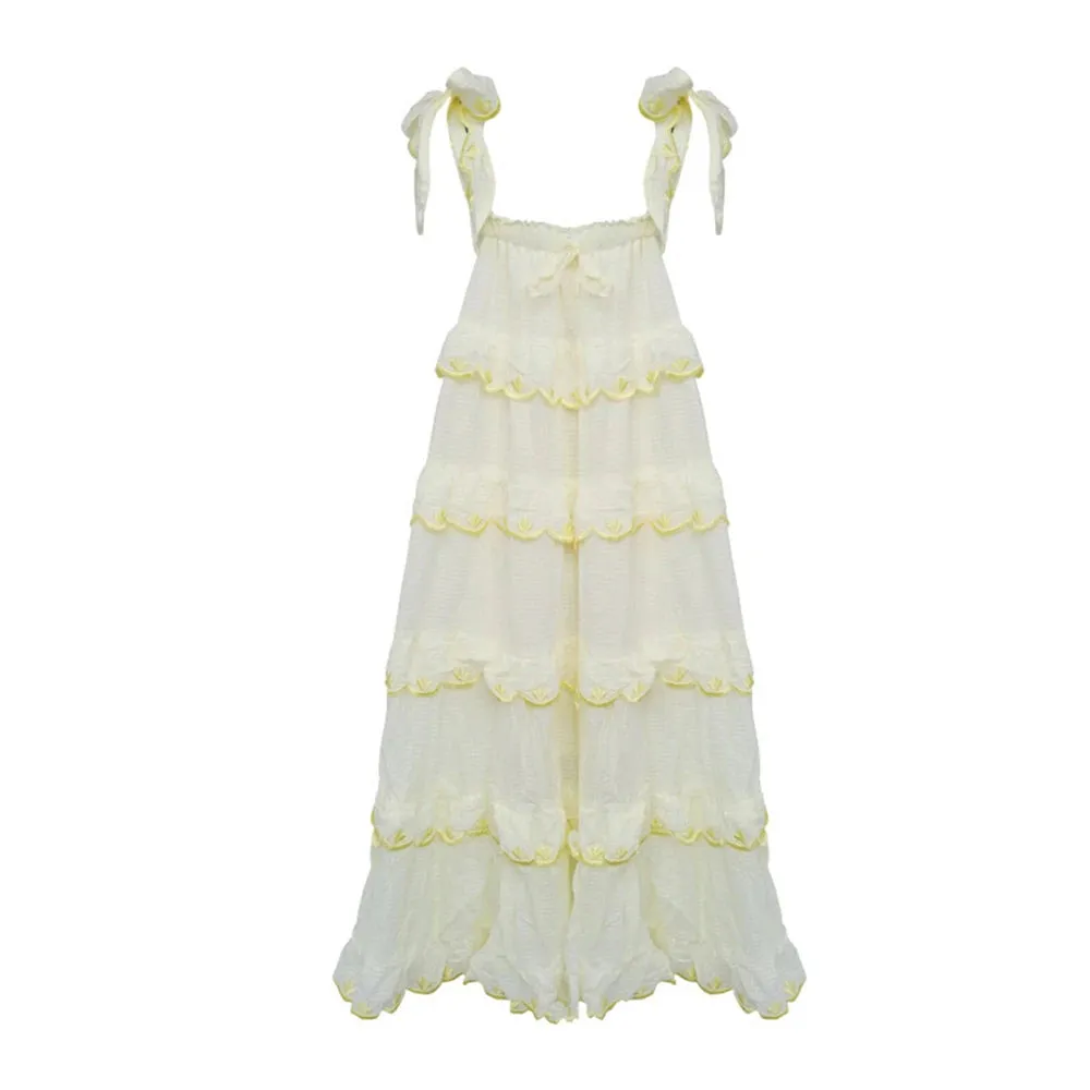 Sweet Solid Oversize Dresses For Women Square Collar Sleeveless Off Shoulder Loose Waist Mii Camisole Dress Female 2023 New