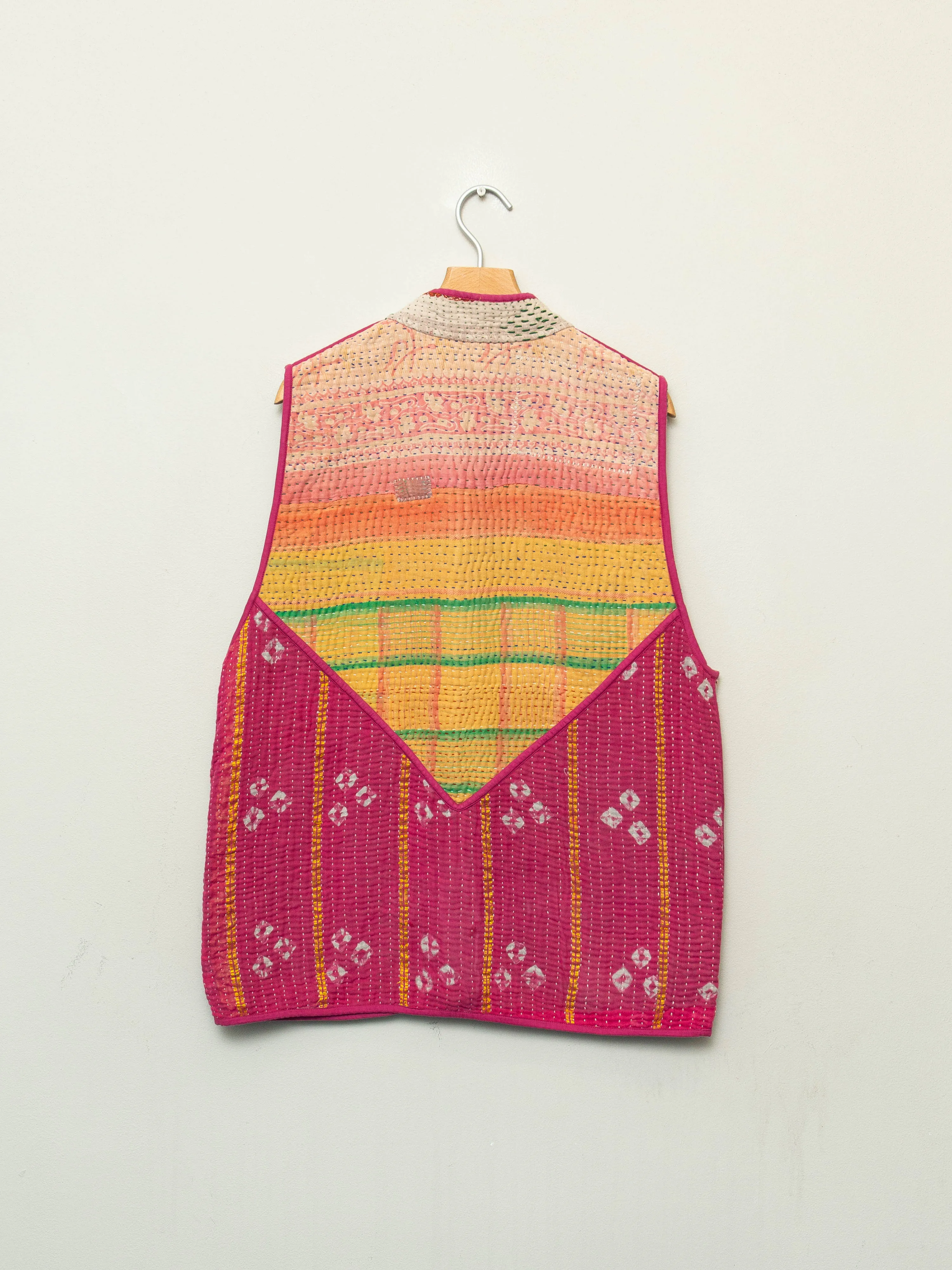 The Ladhiya Quilted Patchwork Kantha Vest
