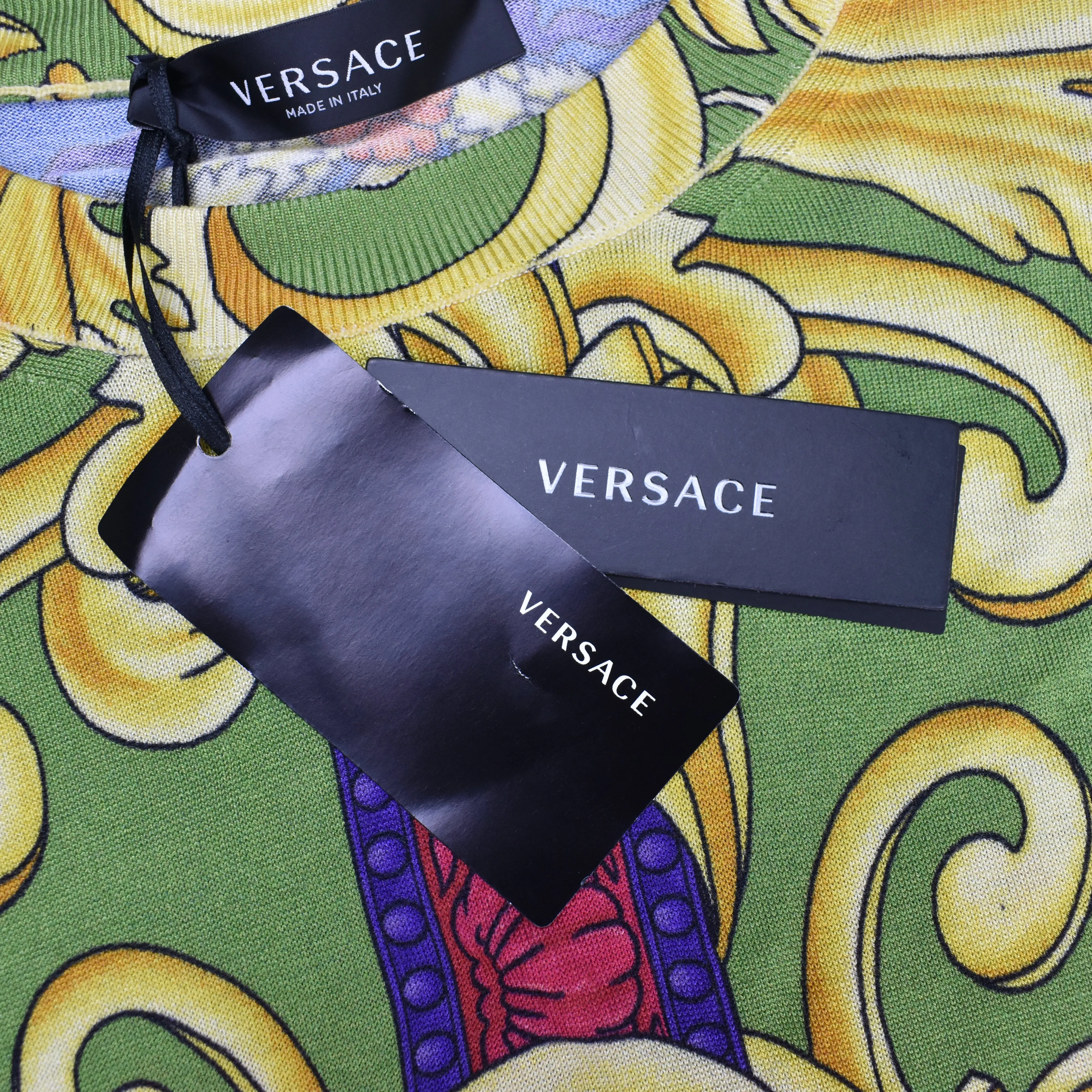 Versace - Barocco Renaissance Print 100% Silk Sweater