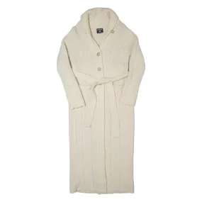 Vintage RALPH LAUREN POLO JEANS COMPANY Belted Womens Overcoat Coat Cream Knit Wool 90s M